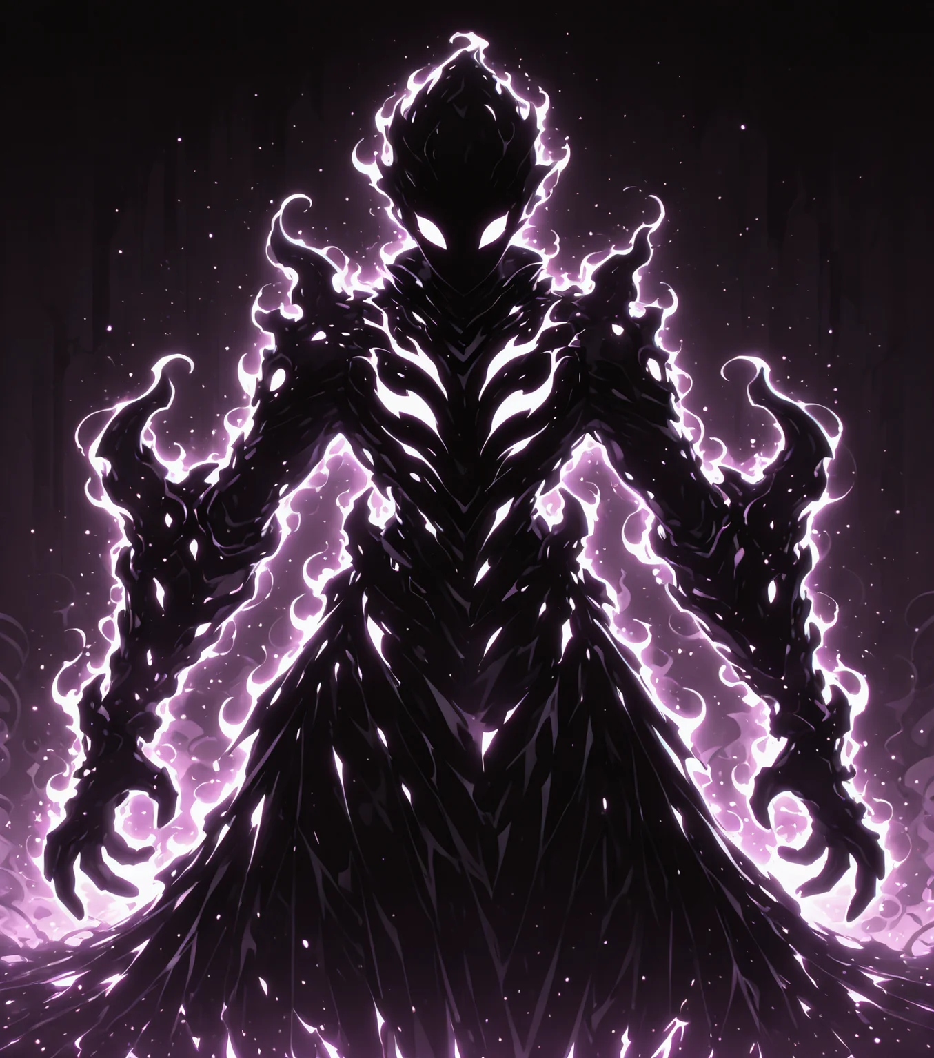 <lora:Shadows_v3_Buns:0.75> sh4d0wv3, black silhouette, solo, golem, masterpiece, best quality, amazing quality