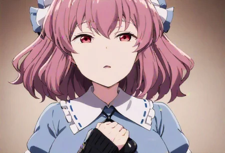 pixiv, anime coloring,
solo, solo_focus, 1girl, saigyouji yuyuko, 
masterpiece, best quality, very aesthetic, absurdres,