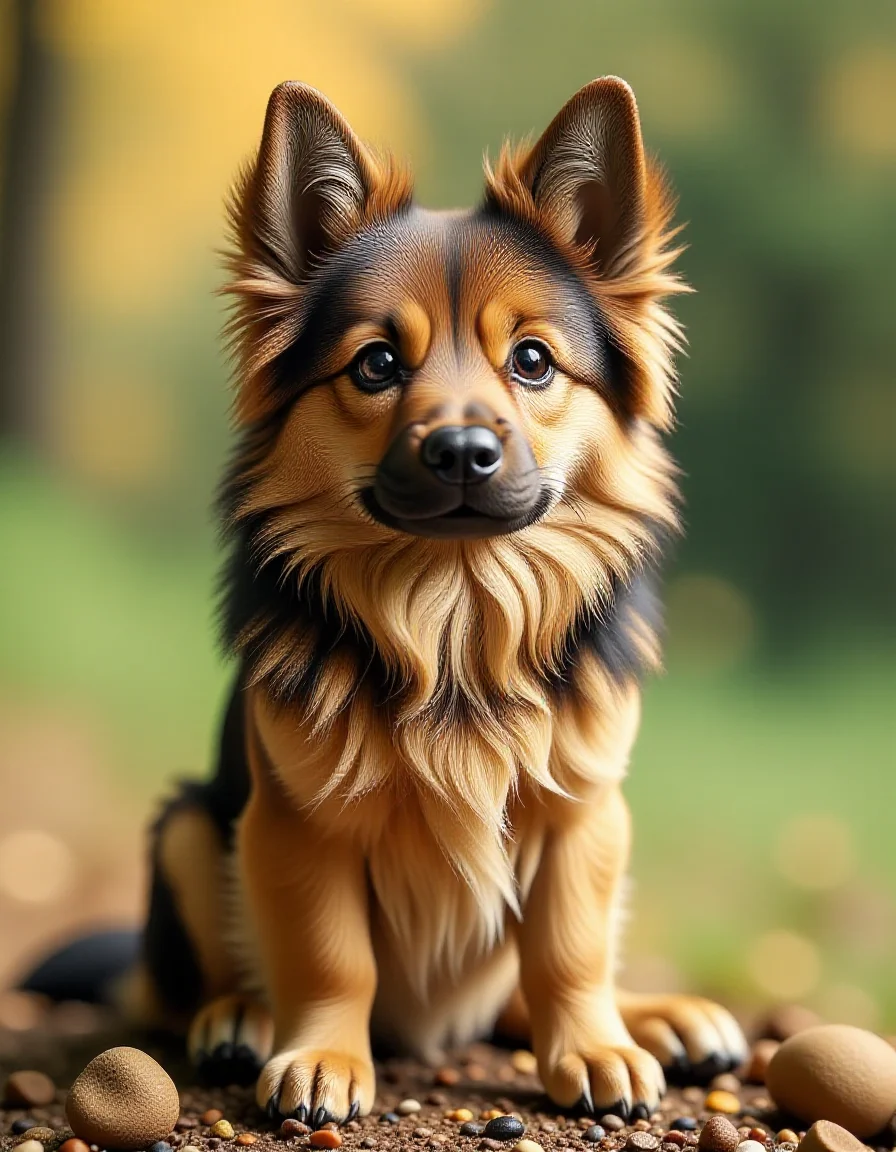 small zhibi german sheppard dog, ready to explore the world, looking enthusiastic <lora:zhibi_flux:1>