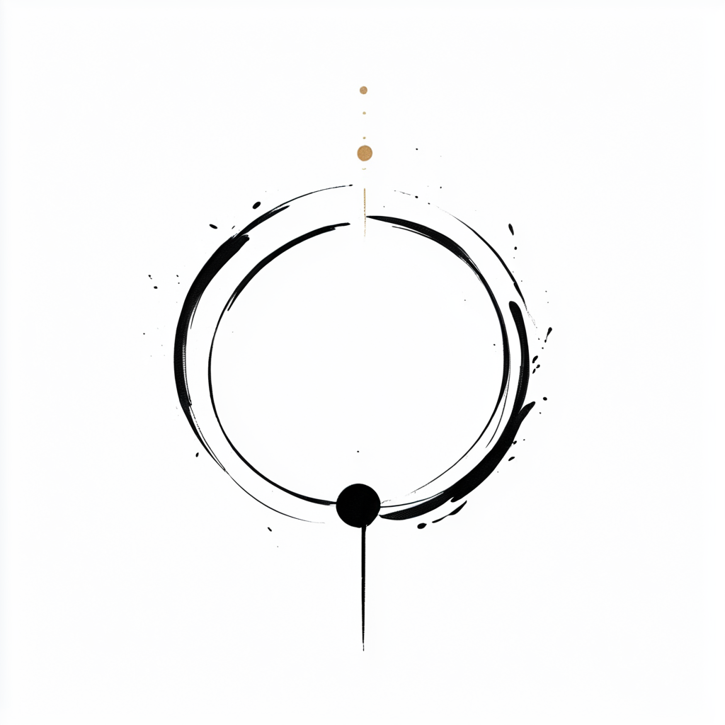 <lora:Minimalist_Line_Art:1>, ArsMJStyle, Minimalist Line Art,   Zen circle, enso symbol, brush stroke, Japanese minimalism, spiritual art, black ink, white space, meditative simplicity