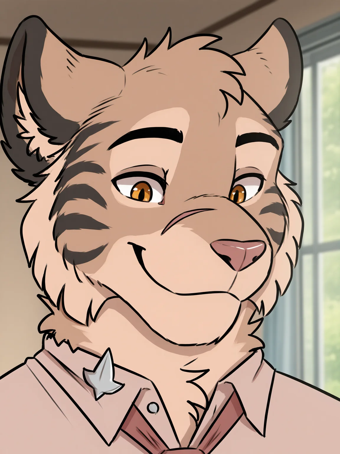 <lora:Aiden:1> aiden, portrait, smile, collared shirt, necktie,
BREAK masterpiece, best quality, amazing quality, very aesthetic, high resolution, ultra-detailed, absurd res, newest, scenery, detailed fur,