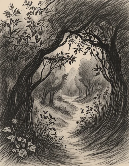 novuschroma71 summer landscape with vines charcoal drawing <lora:novuschroma71 style:1>, <lora:sdxl_lightning_8step_lora:1>