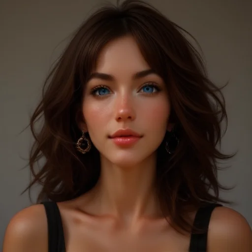 image shows a beautiful olive tanned afro-american woman with an hint of an european influence, long hair and seductive attire, green eyes,  details, realistic style photo of a young woman,outstanding style, tall, ((cute)), adult. Use soft lighting to cast gentle shadows on the subject, adding a touch of dimension to your images without compromising details, Trigger Word: DeepDrops, deepenPears,