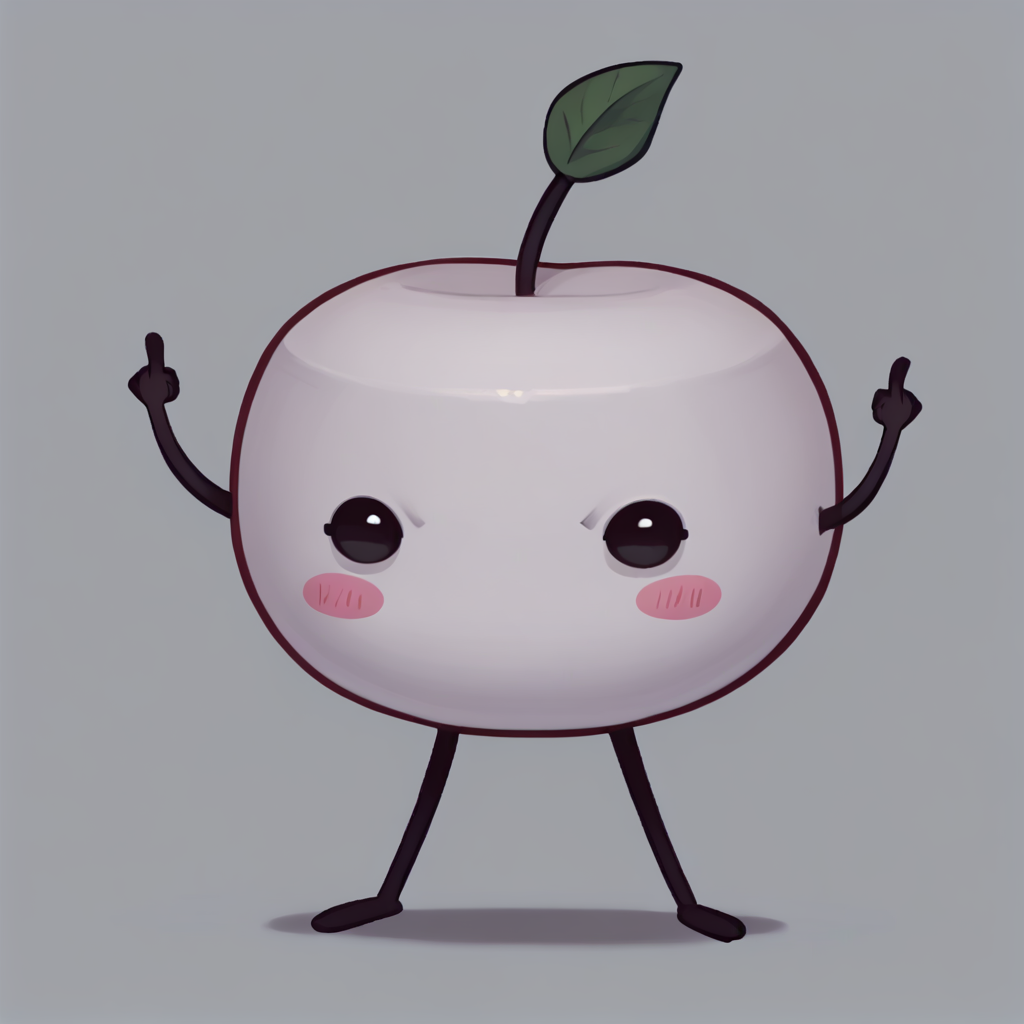 score_9, score_8_up, 1girl, solo, <lora:NSJunimoStardew:0.6> NSJunimoStardew, white skin, blush stickers, no mouth, solid circle eyes, black eyes, sprout on head, creature, middle finger, red glasses, full body