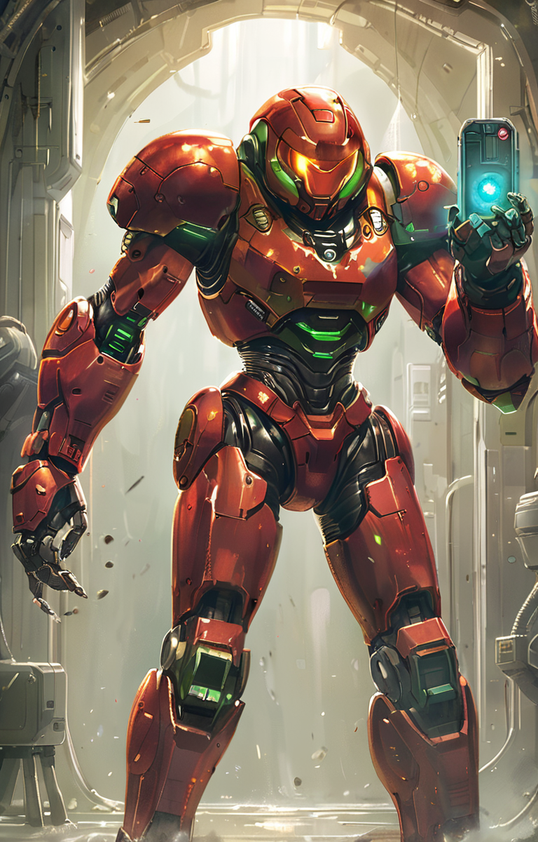 masterpiece,high quality,style of Metroid,<lora:tbh387-sdxl:0.75>, portrait of Housework robots