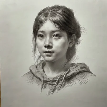 a cute girl,
sketch for art examination,<lora:sketch_for_art_examination:1>,