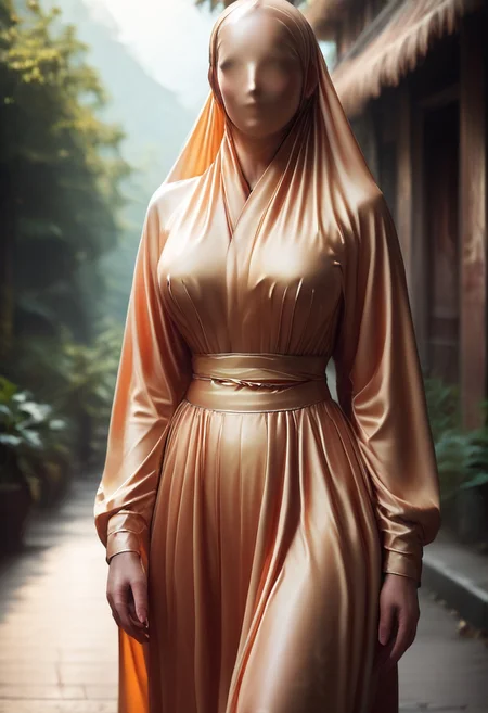 score_9, score_8_up, score_7_up, rating_safe, concept art, semi-realistic, 1girl, solo.
Sexy body, (Big breast), (Round breast).
Burqa. Sash