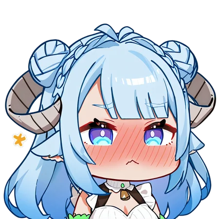 (MinaiAruma:1.2), 1girl, full-face blush, embarrassed, annoyed, maid headdress, maid, 
(cute:1.2), (chibi:1.2), sticker, upper body, masterpiece, newest, absurdres, <lora:MinaiArumaXL:1.2>,
