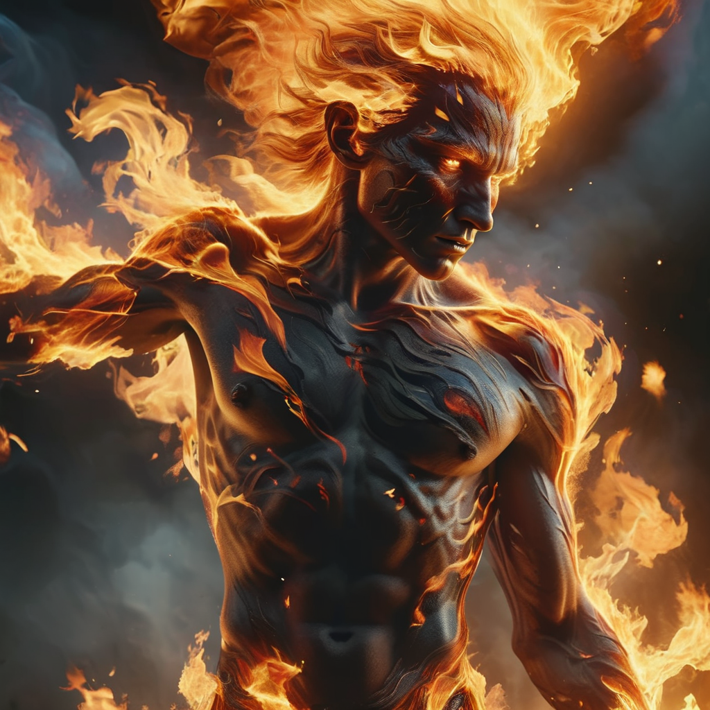 ignar people of fire come out of darkness, cinematic, enigmatic, photorealistic, very detailed<lora:ignar:1>