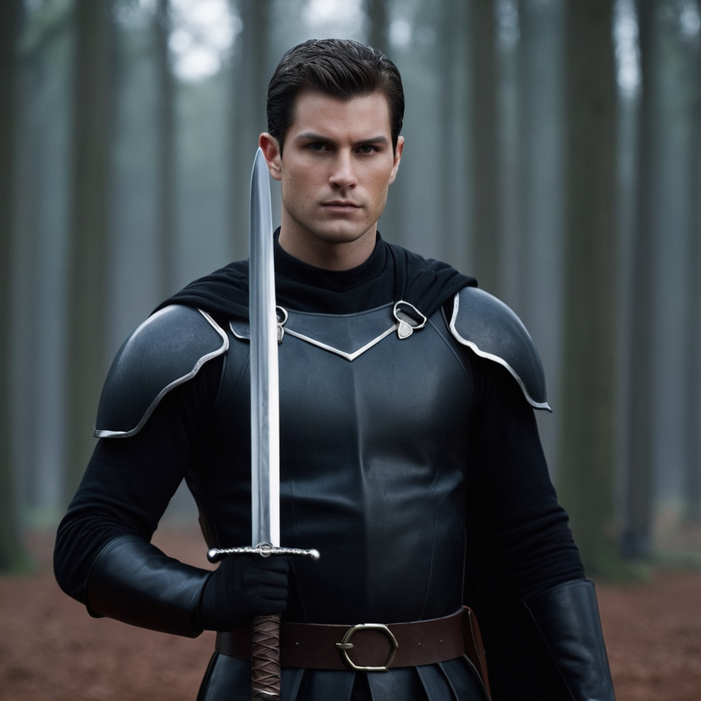 cinematic film still of  <lora:hands5g:0.8>
Sharp detailed high quality image of a man in a black outfit holding a sword, detailed background, 12K, high megapixel, realistic, realism, different, raw image, sharp style, solo, 1boy, holding, male focus, weapon, sword, holding weapon, cape, armor, holding sword, helmet, chainmail, shallow depth of field, vignette, highly detailed, high budget, bokeh, cinemascope, moody, epic, gorgeous, film grain, grainy