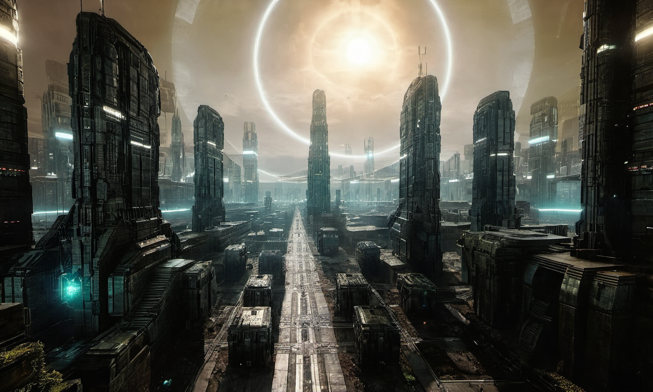 bleakfaith,omnistructures,science fiction,panorama of a metropolis,highly detailed, sharp definition ,cinematic,50nm dof,bokeh,realistic,sharp focus,ultra detailed,128k uhd,awardwinning,trending on artstation, <lora:bleakfaith-000004:0.9>, <lora:add-detail-xl:2>