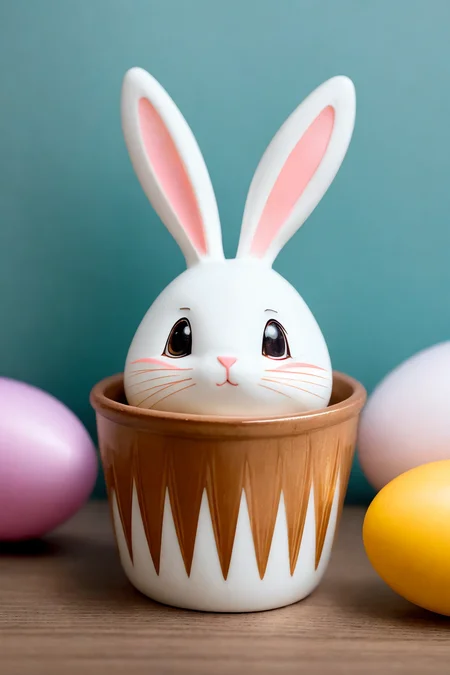 High-res photograph of a claymation close-up portrait of a anime easter bunny girl hiding easter eggs, anime line art, emotionally evoking symbolic metaphors, masterpiece artwork by Alena Aenami and (Mikko Lagerstedt) and rhads, (highly detailed), beautiful, (hd wallpaper), (calm), (ambient), anime line art, highly detailed sculpey diorama, realistic materials, sharp focus, 85 mm f1.8, LAIKA Studios