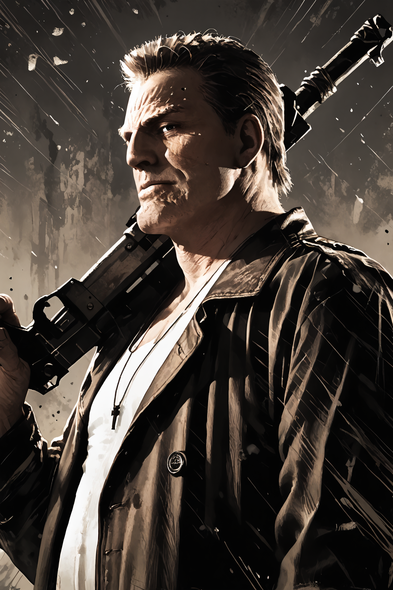 score_9, score_8_up, score_7_up,
scmarv, man, weapon, gritty, dark, backlight,
abstract, masterpiece, best quality  <lora:Marv-SinCity:0.8>