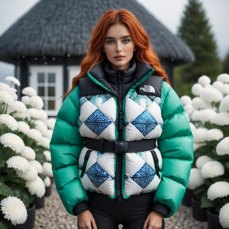 dark cinematic still with dark vibes, full body shot of life jacket nordic professional women wearing an Mosaic designs extra_puffy_jacket tnf_nuptse, unique hair styles, looking at the camera, shallow depth of field, 8k uhd, dslr, high quality, photorealistic, realism, hyperrealism,
, garden scene
<lora:Puffer_Jacket_and_Down_Jacket_-_Extra_Puffy_Jackets:0.6>, <lora:pufferdown_tnf_nuptse:0.4>