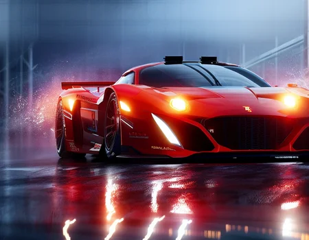 Tuned jdm car, underglow, on parkinglot, heavy raining, rain, wet windows, raining, underbody lighting,underground glow, underglow, driving on racetrack, car, ((photorealistic)), detailed shadows, detailed shade, detailed reflections, high res, hd wallpaper, 4k, 8k, best quality,open air, round wheels, perfect rims, perfect wheels, carhelper, actionhelper,