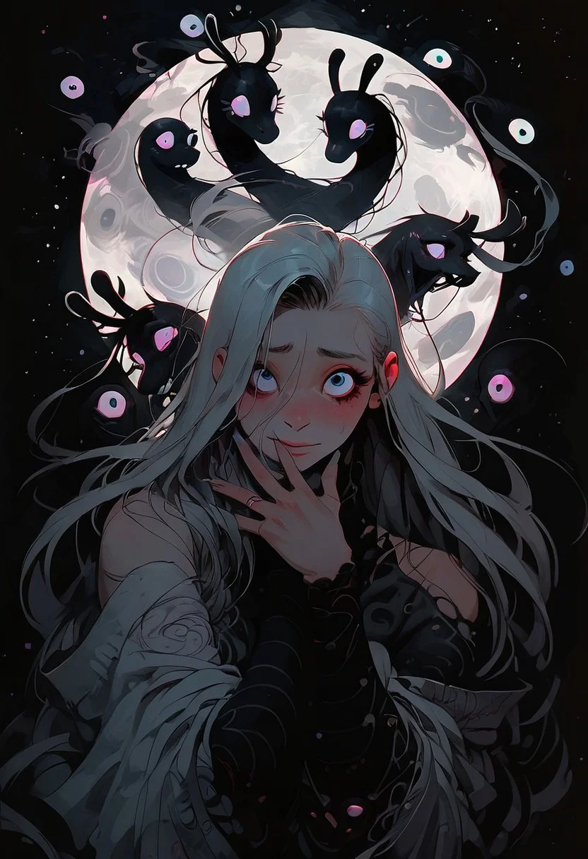 score_9
detailed face, portrait, face focus,
Expressiveh, g0thicPXL, glowing, neon, shy happy,
ghost sexy girl, sexy ghost, wide hips, gooey, slimy, transparent, in creepy cemetery, starry sky, moon shining, mult13y3, multiple eyes, eyes,