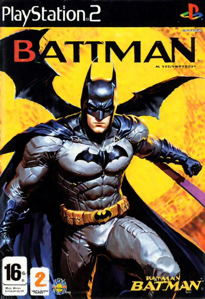 Ps2 cover disk, batman a Text title "Batman",