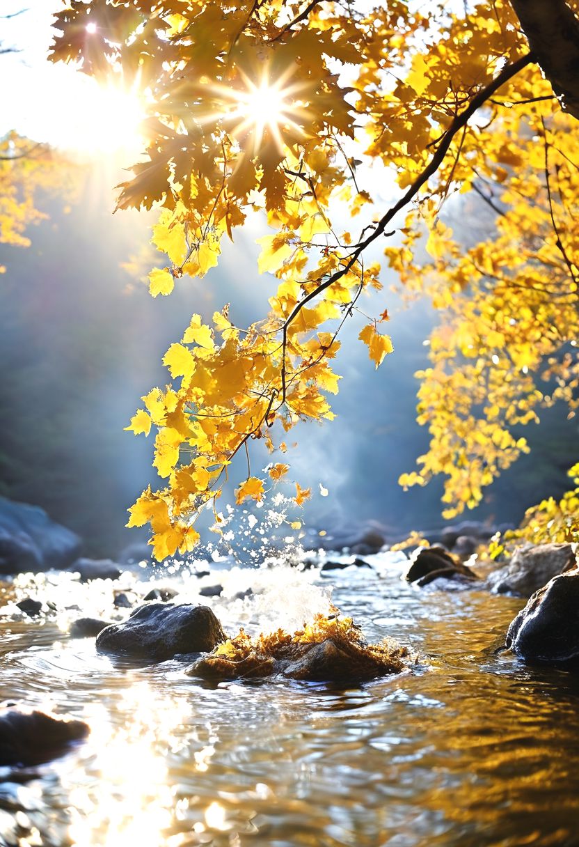 A gentle ️air current, laden with the scent of sulfur, stirs through the canopy of a towering earth elm. Sunlight filters through the leaves, dappling the ground with warmth. As a fiery June ☀️sun post dips towards the horizon, casting long shadows, a cascade of golden leaves pirouettes and twirls in the air, pulled upwards by the rising steam. The leaves drift down, their descent slowed by the resistance, and finally settle on the surface of a steaming hot spring. The water churns gently, sending wispy tendrils of steam curling upwards, momentarily breaking the perfect reflection of the fiery sky. Air Elemental
