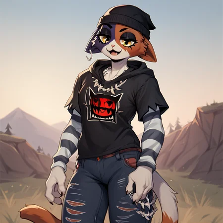 score_9, score_8_up, score_7_up, score_6_up, score_5_up, score_4_up, rating_questionable, <lora:Meowskulls:1>, Meowskulls is looking at the sky