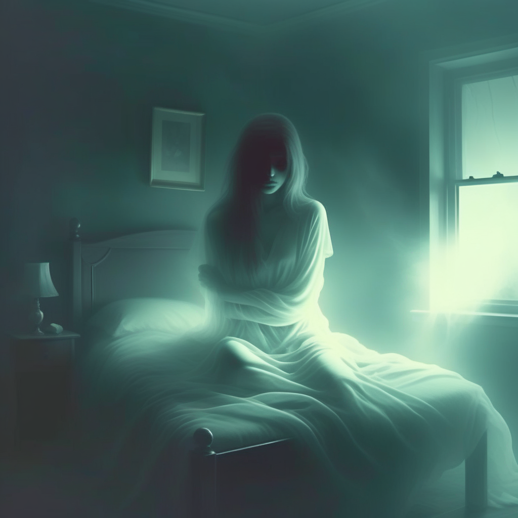 mentixis girl death in bedroom, dark enigmatic atmosphere <lora:mentixis:1>