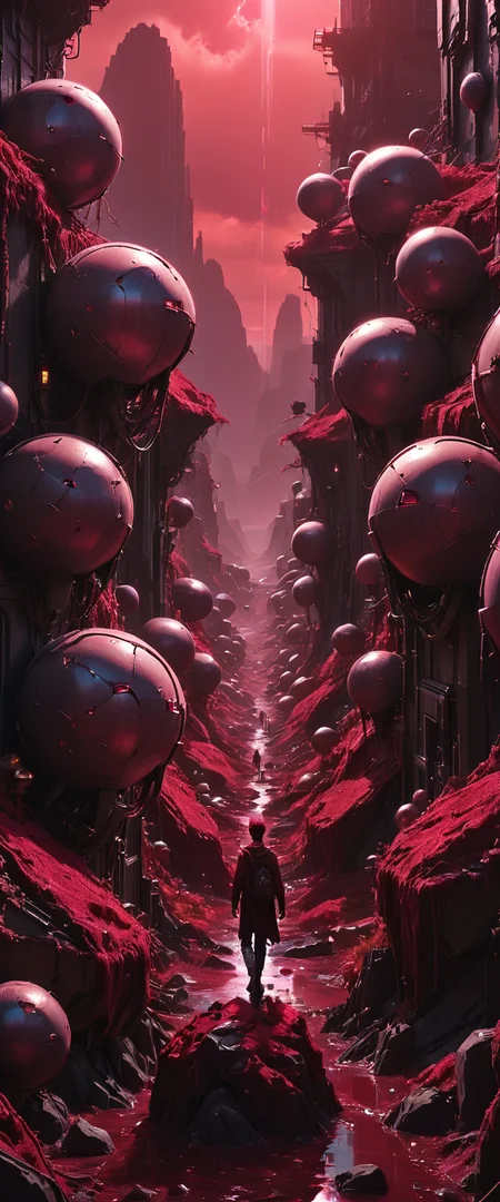 joyful technocratic cyberpunk nomads, mesh networks, landscape with unity, cranberry red garnet burgundy . Precise, masterpiece, cinematic film still, 70mm, grandiose, matte, telephoto, <lora:Astigmatism_-0.5b:0.33>, dynamic scene, from above, volumetric lighting, highly detailed, sharp focus, <lora:zavy-cntrst-sdxl:1.3> dark, chiaroscuro, low-key, <lora:linquivera:0.8> linquivera, liiv1