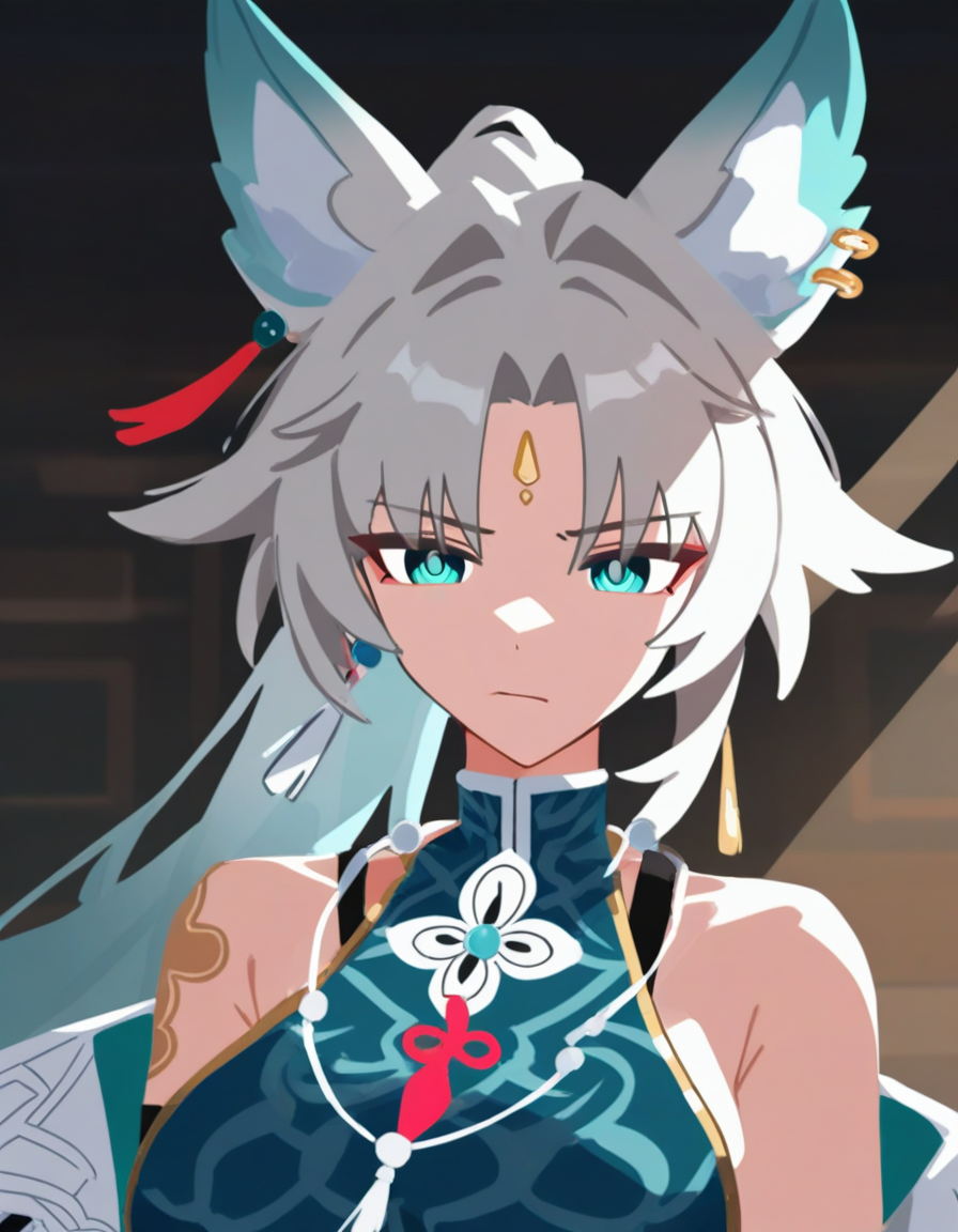<lora:AshFondue_Illustrious_v8:0.9>, no lineart, 
feixiao_\(honkai:_star_rail\), portrait, detailed lighting, sunbeam, volumetric lighting,
BREAK masterpiece, best quality, detailed background,