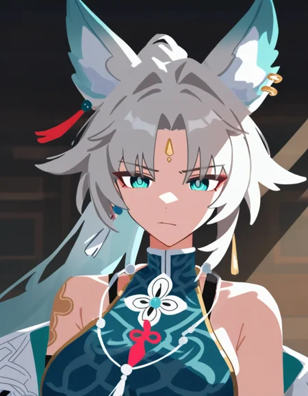 <lora:AshFondue_Illustrious_v8:0.9>, no lineart, 
feixiao_\(honkai:_star_rail\), portrait, detailed lighting, sunbeam, volumetric lighting,
BREAK masterpiece, best quality, detailed background,