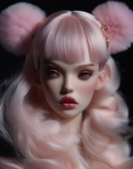 fashion doll <lora:popovy_SDXL-fashion-doll-000006:1> (full length photo:1.1) , cotton candy, fluffy, cany colours,, Photorealistic, Hyperrealistic, Hyperdetailed, analog style, detailed skin, matte skin, soft lighting, subsurface scattering, realistic, heavy shadow, masterpiece, best quality, ultra realistic, 8k, golden ratio, Intricate, High Detail, film photography, soft focus