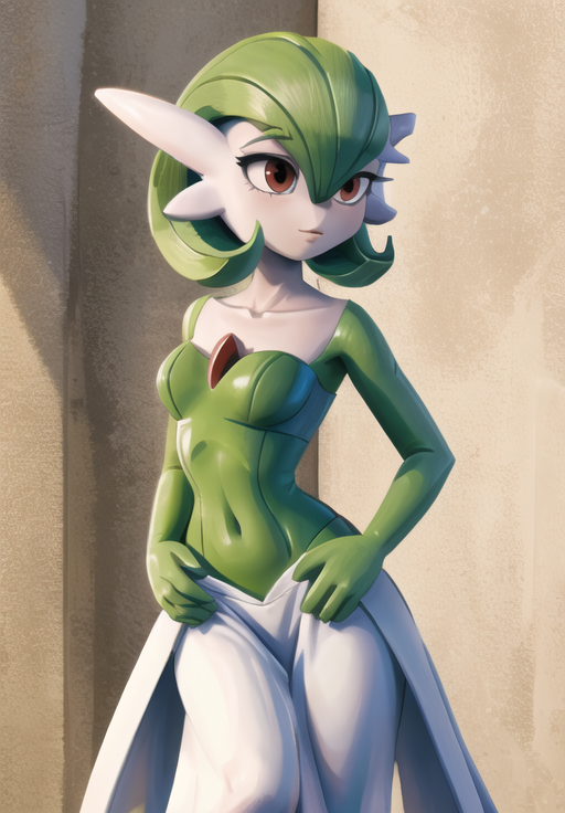 <lora:Gardenvoir:0.8>, Gardevoir, solo, portrait,, (masterpiece, best quality, absurdres, detailed, ultra-detailed:1.3), charming