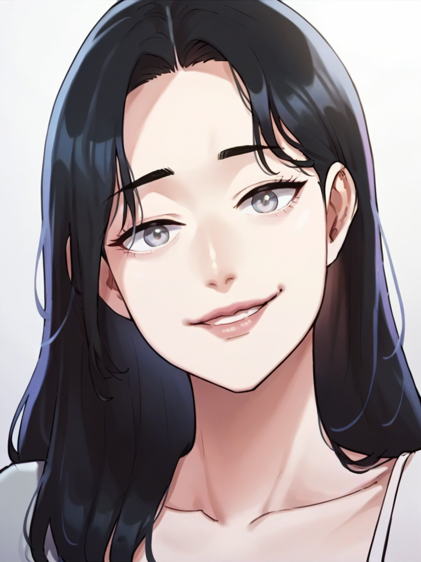 score_9, score_8_up, score_7_up, score_6_up, score_5_up, <lora:soeunXLP:1> soeun, 1girl, black hair, grey eyes, smile