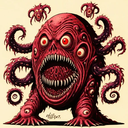 score_9, score_8_up, score_7_up, score_6_up, score_5_up, score_4_up, source_anime,creepy creature,creepy creature drawing,fleshmutant,eldritch abomination,covered in eyes and mouths,chibi,cute,solo
