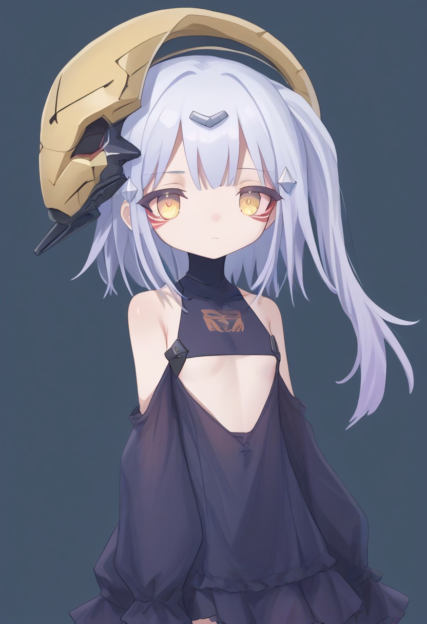 score_9, score_7_up, source_anime, BREAK, standing, simple background, expressionless, paradeus, narciss,