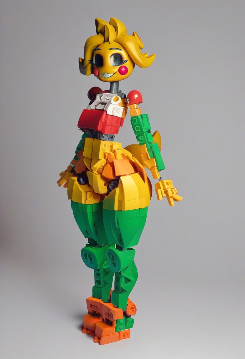 score_9, score_8_up, score_7_up, source_furry, 1girl, solo, Lego, MOC, Lego girl, standing