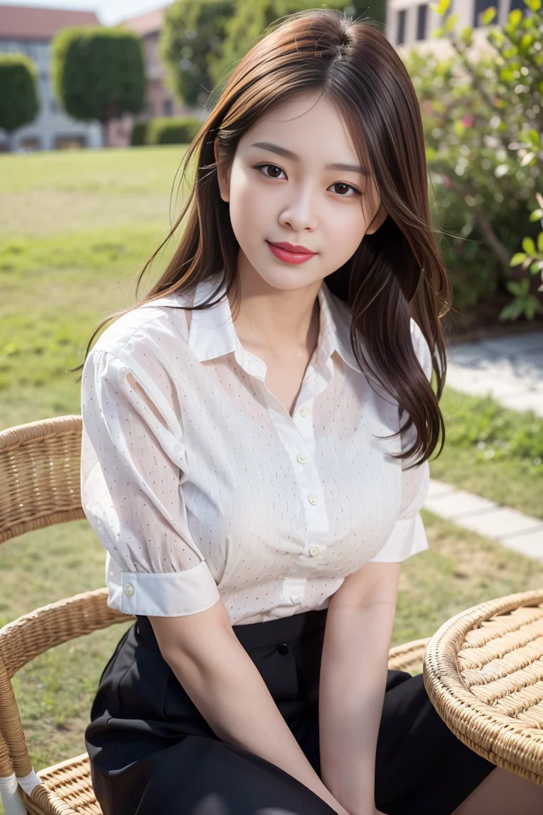 <lora:meizi:0.6> ,meizi,
(8k, best quality, masterpiece:1.2), detailed cafe,night,sitting,dating,(nose blush), (closed mouth) ,beautiful detailed eyes,(white,collared shirt:1.4), (business attire:1.4),(black trousers:1.4), cafe,book,floating hair NovaFrogStyle,
photorealistic, realistic, solo, (messy_hair:1.2), (photorealistic:1.4), best quality,hand behind back, ultra high res, (samll breasts:1.2),Simple background,smooth skin,smile，stand,
beautiful, masterpiece, best quality, extremely detailed face, perfect lighting, 1girl,
, ultra high res,
parted lips,
lipstick,
ultra detailed,
Peach buttock,
looking at viewer,
masterpiece, <lora:iu_V35:0.1> ,<lora:cuteGirlMix4_v10:0.1>, <lora:jennieForBLACKPINK_v10:0.2>