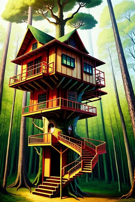 tree house <lora:surrealismai_128:1> surrealismai