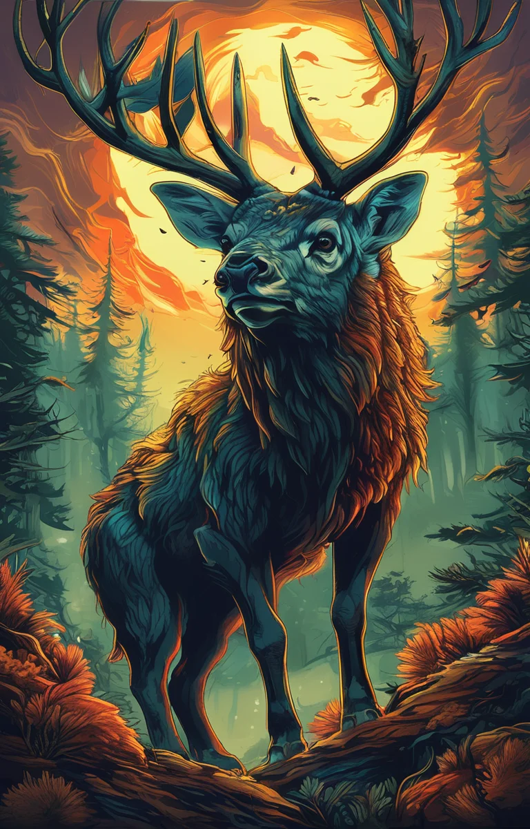 masterpiece,best quality,<lora:tbh160-sdxl:0.9>,illustration,style of Dan Mumford animals