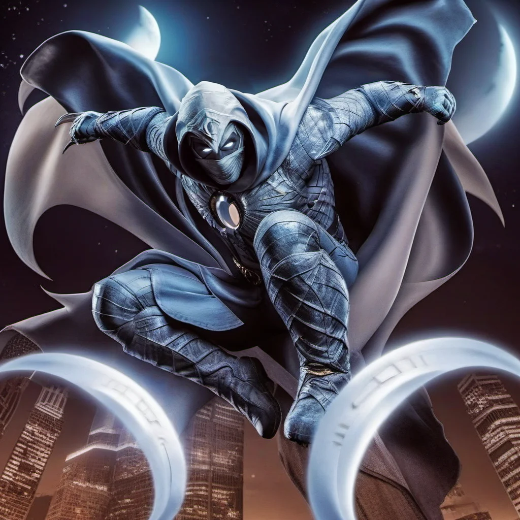 MoonKnight1024, a man, +++(full body), fighting pose, moon, stars, buildings, detailed eyes, highly detailed , photography, ultra sharp, film, bokeh, professional, 4k, highly detailed <lora:add-detail-xl:1.5> <lora:MoonKnight1024:0.8>