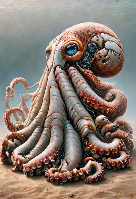 ais-rbts, an octopus, under sea, <lora:RBTS_STYLE:1>