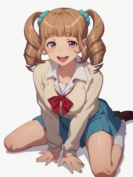score_9, score_8_up, score_7_up, score_6_up, score_5_up, score_4_up, anime screencap,
1girl, bakako <lora:bakako_(jk_bitch)-PD-1.0:1>,
(simple background), (white background),
school uniform, kneeling, happy, looking at viewer, sexy, pose