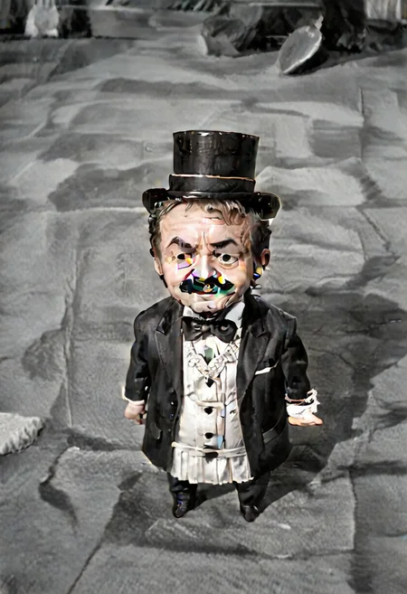 ((((((black and white,eyestalks)))))),((small man with mustache, top hat, kenbis, chibi, chibi, male only, male, male chibi, monocle, art deco, thick mustache, comically large mustache, handlebar mustache, tiny, multiple men, shrunk, microxl, some little guys, high angle, from above)), bwMovies, realistic, photo, vintage photo, ((very small man, small man, a small man, a man who is small, a small man)), an unapologetically small human male, black and white, smiling, very happy, euphoric, ecstatic, wonderful small men, large smile, huge smile