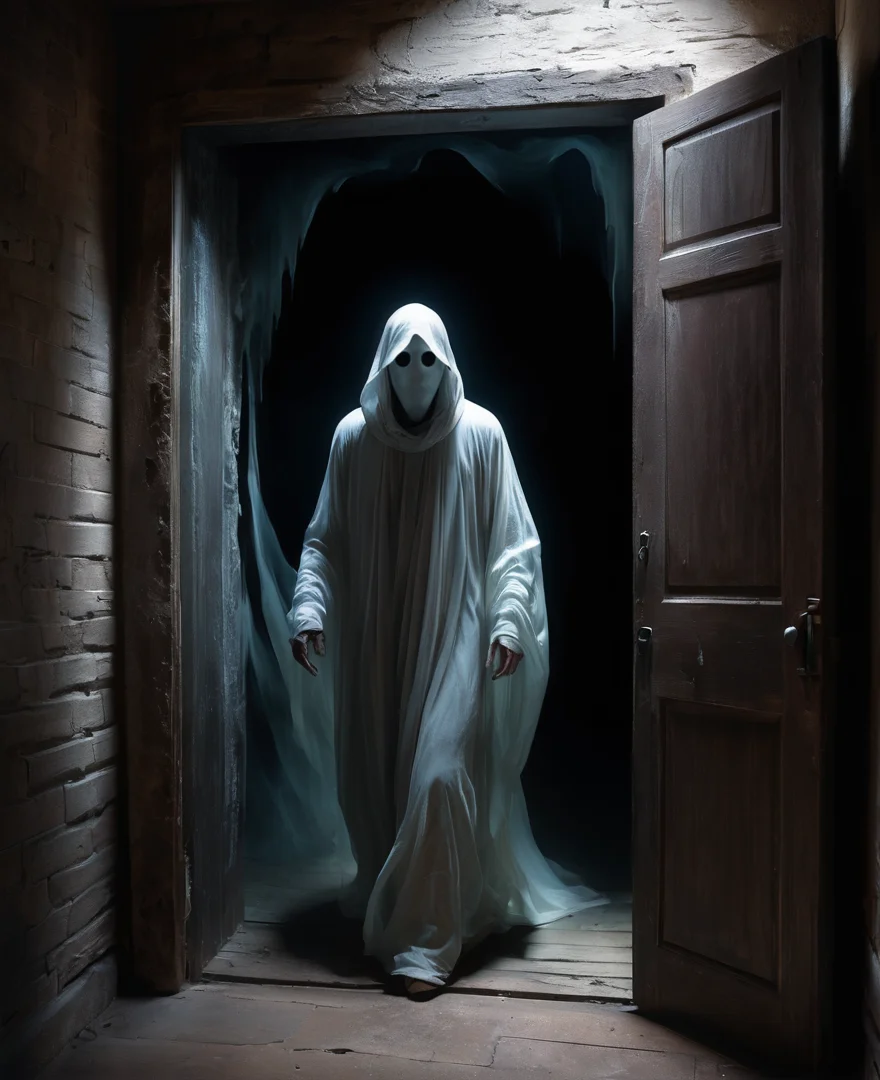 The Drifter: A transparent, ghostly figure who can move through walls and is often accompanied by an eerie chill. The Drifter has the power to reveal hidden doorways and paths.
,Dark Wave Art
,2d digital paintings