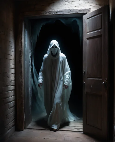 The Drifter: A transparent, ghostly figure who can move through walls and is often accompanied by an eerie chill. The Drifter has the power to reveal hidden doorways and paths.
,Dark Wave Art
,2d digital paintings