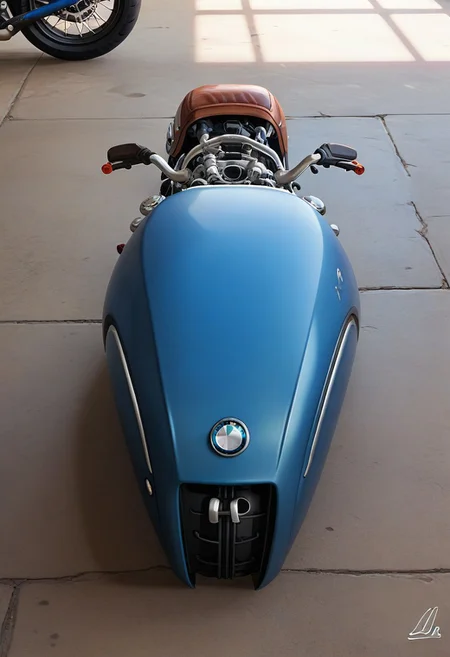 score_9, score_8_up, score_7_up, source_anime, from above, from behind, ground vehicle, ((Alpha:1.5)), BMW, Motorcycle,