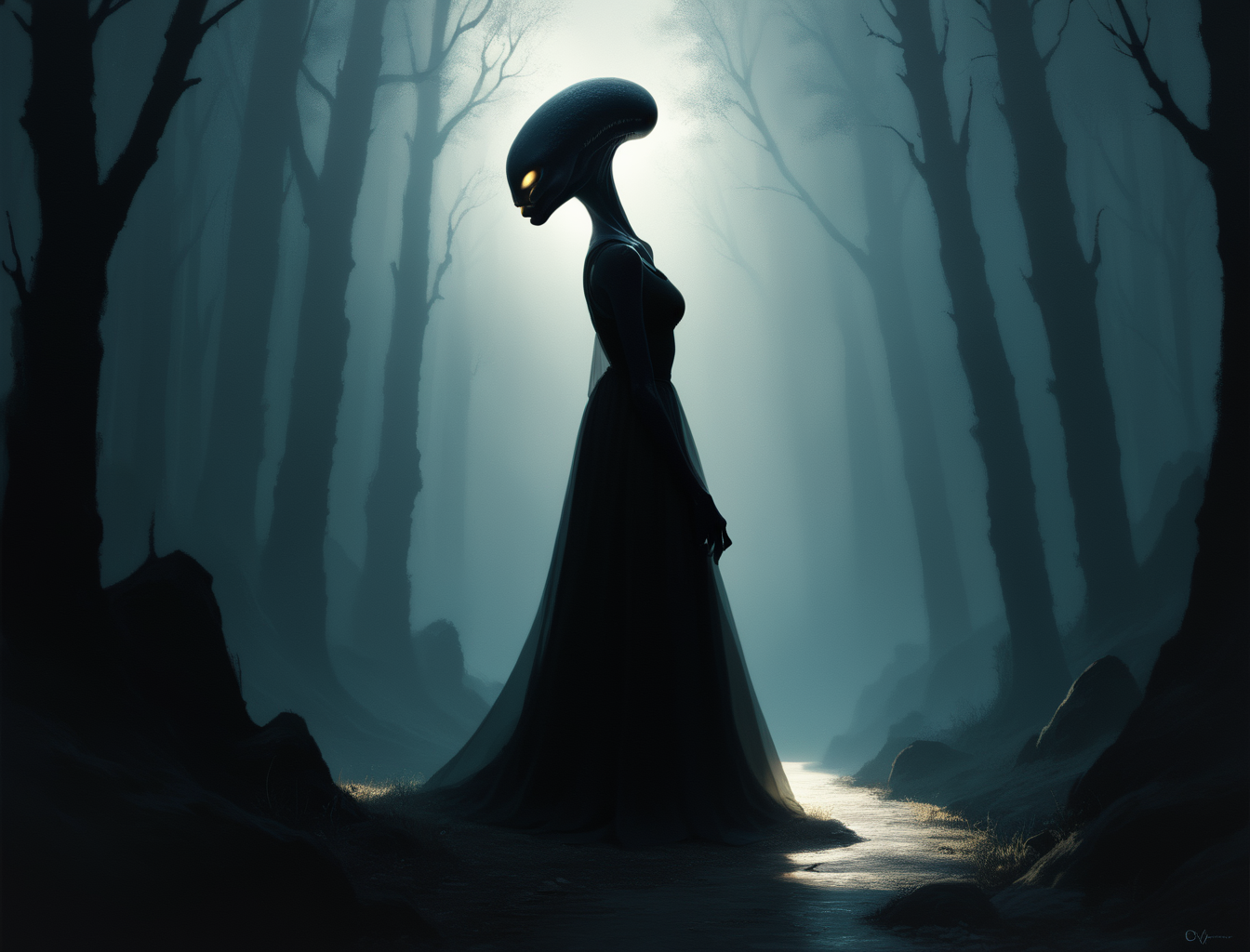 score_9, score_8_up, score_7_up, score_6_up, score_5_up, score_4_up, female alien silhouette, backlight, overcast  <lora:ponys-dream:.9>