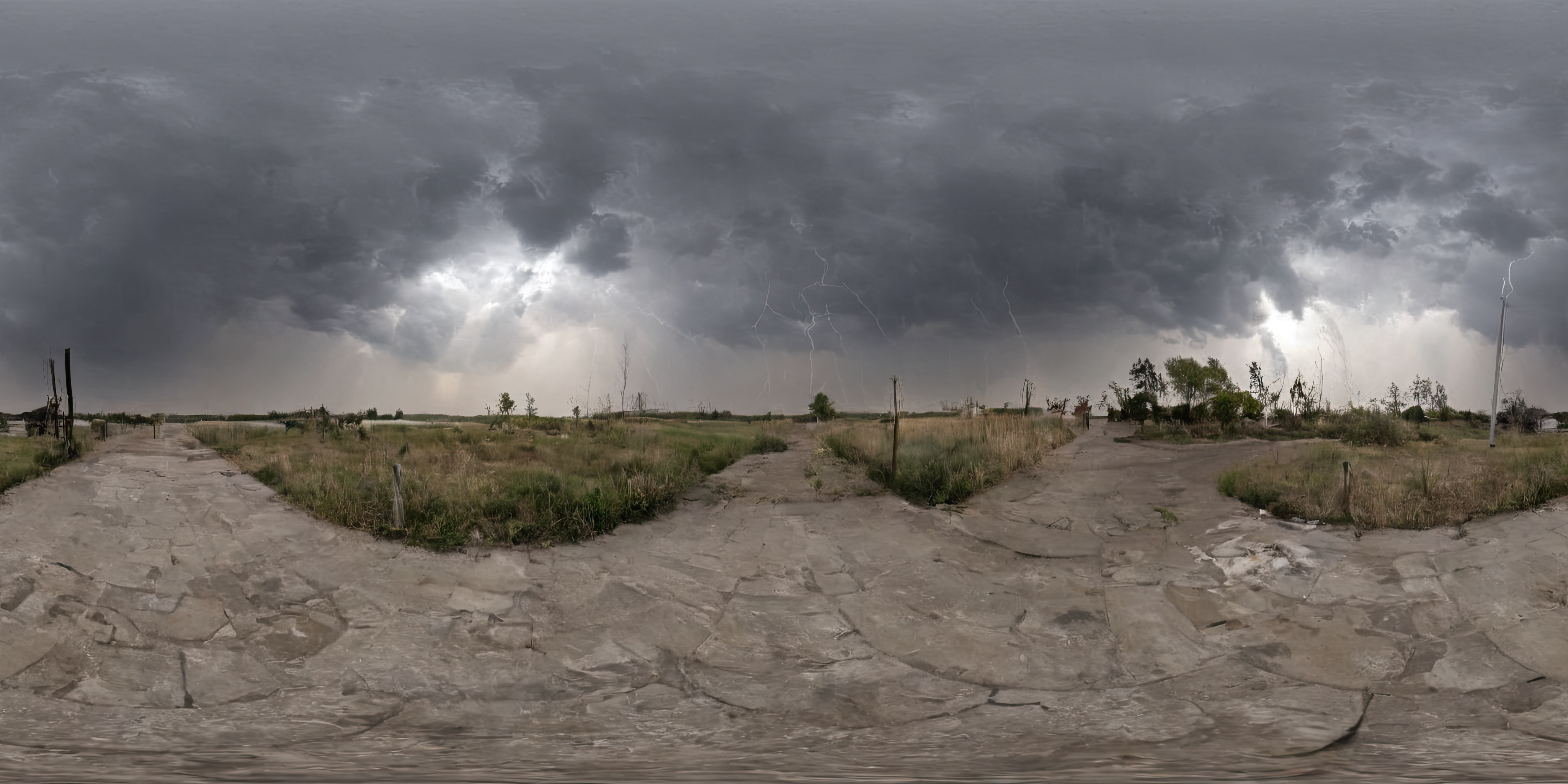 360panorama,Centered Horizon,No seams,<lora:HMSGXL_epoch_9:1>,A Sun,<lora:åå½±XL:1>,An abstract interpretation of a thunderstorm,with jagged bolts of lightning streaking across a tumultuous sky and torrents of rain lashing down upon a windswept landscape. The scene is charged with tension and energy,capturing the raw power of nature in motion. (masterpiece, award winning artwork),
many details,extreme detailed,full of details,
Wide range of colors,high Dynamic,