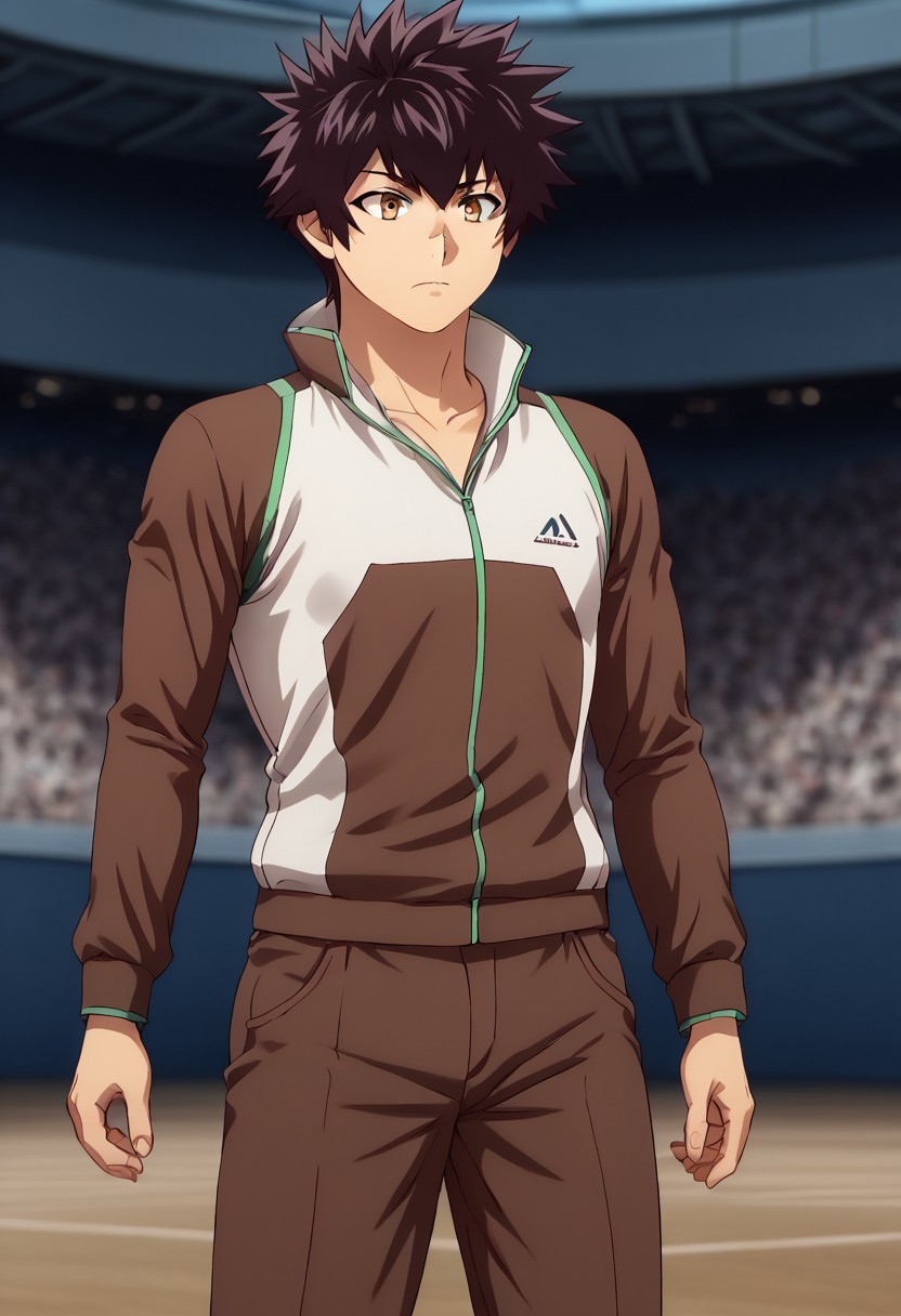 high resolution, solo, best quality, 1Boy, Kanata Hoshijima, Black hair, Brown Eyes, Foreground sharp, background blurred, focused, introspective,