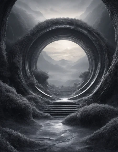 H.R. Giger: (biomechanical horror), (alien landscapes), (black-and-white contrast), (surreal organic forms),
black hole observatory frozen in event horizon loop,
Indonesian rice terraces at dawn,
Foggy Weather,
a winter cloudscape, with clouds heavy with snow, the sky a soft gray, promising a gentle snowfall,
Sunrise painting peaks in gold,
Autumn maple leaf carpets,
<lora:add-detail-xl:0.7>,
<lora:DetailMaximizer:0.3>,
<lora:brho:0.15> brho,
<lora:Deep_depth_of_field:0.3>,
<lora:extremely_detailed:0.8> extremely detailed,