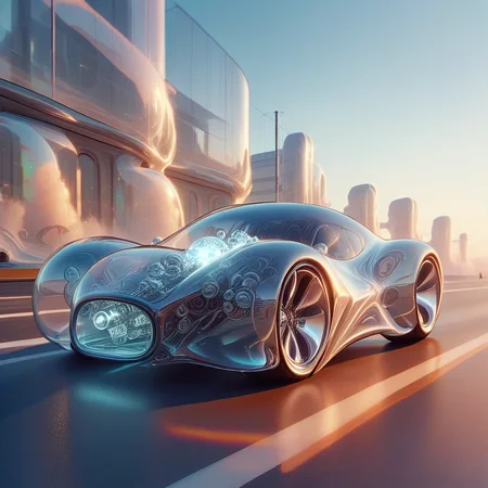 score_9, score_8_up, <lora:BubblyTech_PonyXL_B-000013:1>,bubblytech ,scifi, transparency, caustics , iridescent,
advanced car, thrusters, glowing engine,