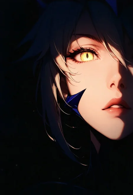 1girl, artoria lancer alter, solo, dark, light, the light illuminates part of the face, masterpiece, best quality, very aesthetic, close up, parted lips