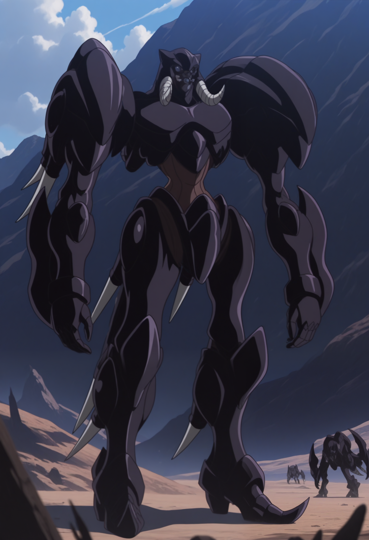 masterpiece,best quality,amazing quality, 1boy, solo, l3rn434, mecha, full body,